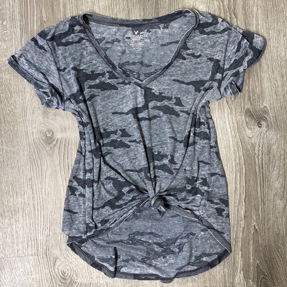American Eagle Outfitters Tops - AEO Camo v neck